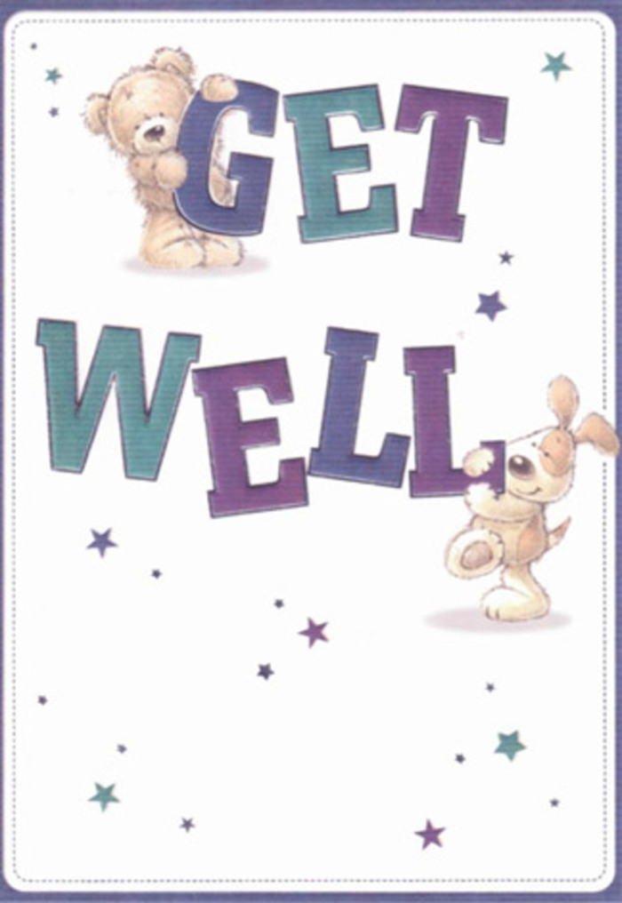 This Pimlico 'get well' card is a bright ode to gentle encouragement, captured by the playful pairing of a soft teddy bear and a lively puppy. Surrounded by sparkling stars in varying shades of purple and blue, the two characters seem to cast wishes into the air, much like the shared kindness of neighbours on Lupus Street. The typography is bold and reassuring, its sweeping purples and aquas grounding the card in confident, heartfelt support. You can almost sense the plush fluff of the bear and the velvety floppy ears of the dog-textural details that make the card feel tangible, as if offering a gentle embrace across the distance. In imagining this card sent alongside a fresh bouquet from Pimlico Flowers, the effect is a double gesture of positivity-a partnership of comfort and colour that radiates sincere care. Airy, light, and candid, the card's mood is perfectly suited to lift anyone's spirits, no matter their age or circumstance, and evokes the welcoming community spirit found in Pimlico's gardens and streets.